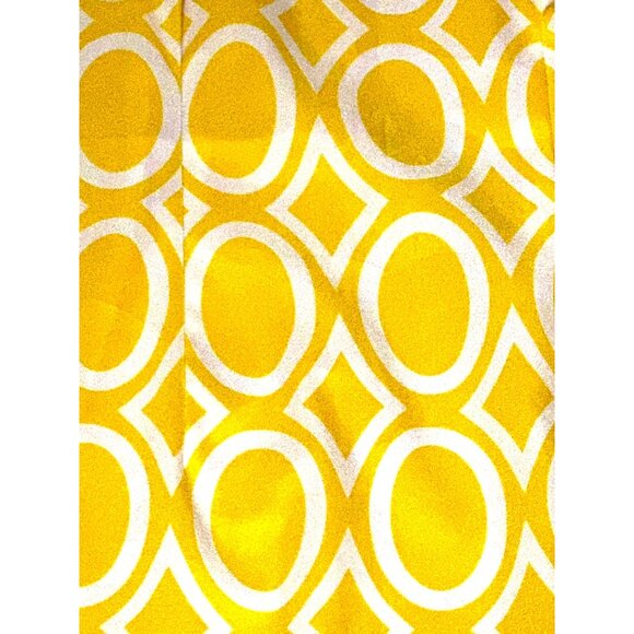 Alyx Yellow Geometric Sheath Dress Sleeveless Retro Graphic Print Size 14 - Picture 14 of 15
